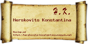 Herskovits Konstantina névjegykártya